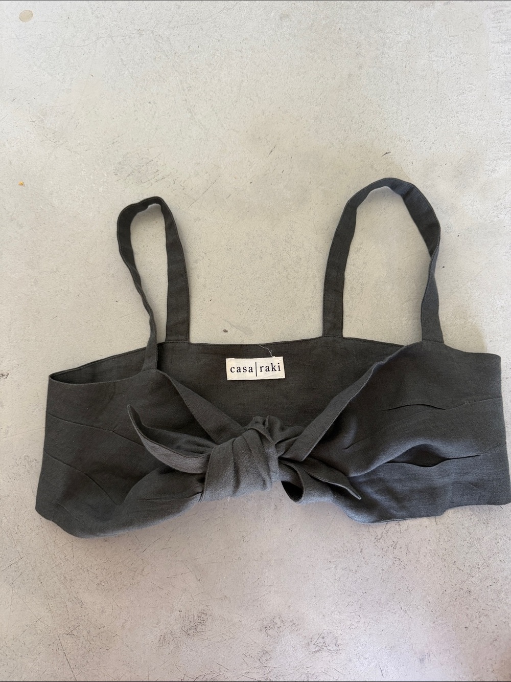 casa raki Tie-Front Crop Top
